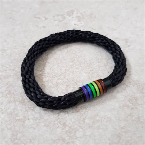 black pride bracelet lgbt armband subtle prid folksy
