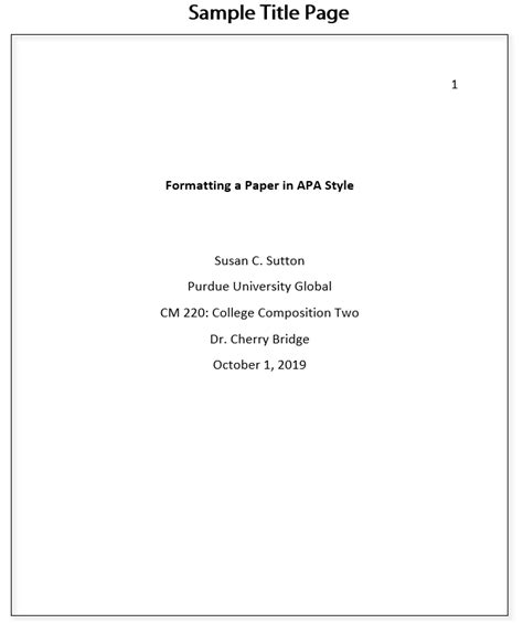 APA Style Manuscript Guidelines – Purdue University Global Academic ...