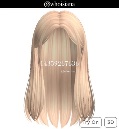 Soft Long Straight Hime Hair Blonde In Straight Blonde Hair Black Hair Roblox Cute