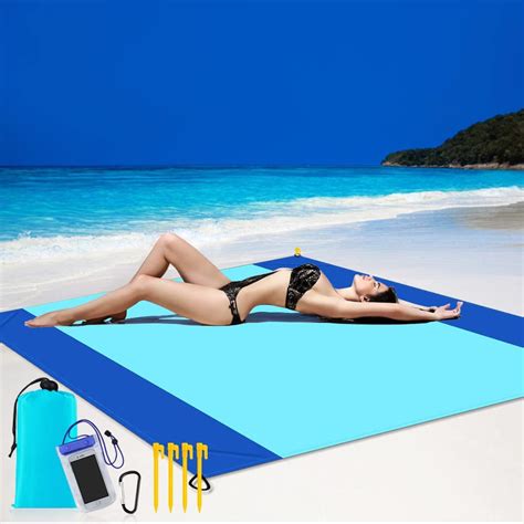 Beach Blanket Sandproofextra Large Size 83x78sand Free Outdoor Picnic Blankets Waterproof