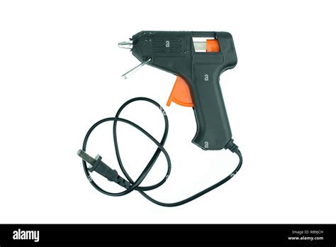 Electric Hot Glue Gun Isolated On White Stock Photo Alamy