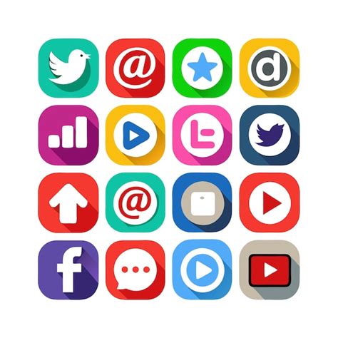 Conjunto Vectorial De Conceptos De Iconos De Redes Sociales Vector