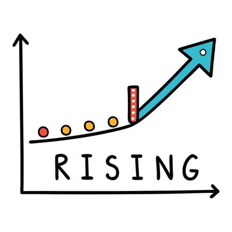 rising business chart financial rise  graph bar  vector art