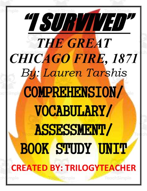 I Survived The Great Chicago Fire Book Study Unit By Teach Simple