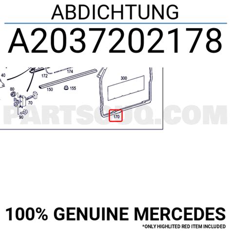 ABDICHTUNG A2037202178 | MERCEDES Parts | PartSouq