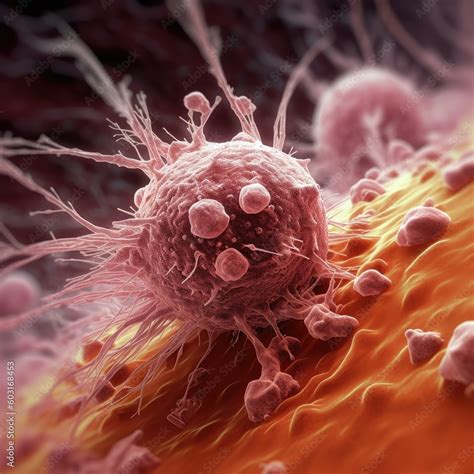 Cancer Cells Dividing Malignant Tumor Cancerous Cell Spread In A Human Body Caused By