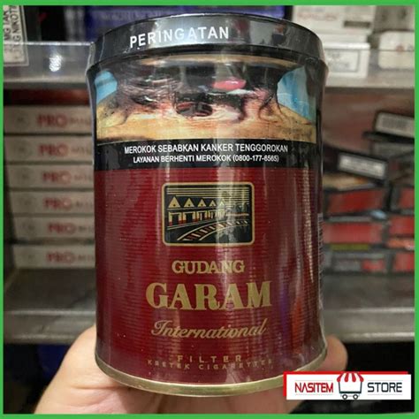 jual rokok gudang garam international filter kretek  kaleng isi