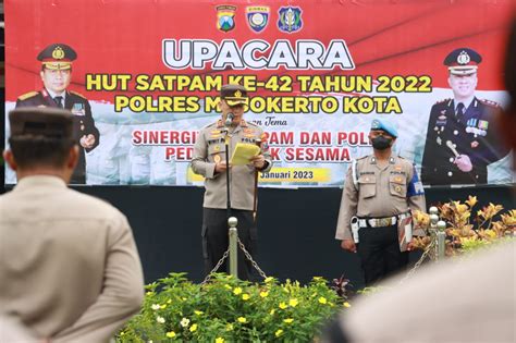 Hut Ke Kapolresta Mojokerto Sinergi Satpam Dan Polri Peduli Untuk