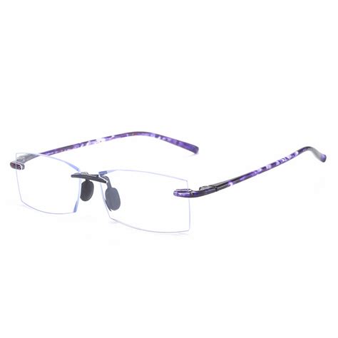 Fashion Hd Frameless Square Anti Blue Light Reading Glasses Glassesify