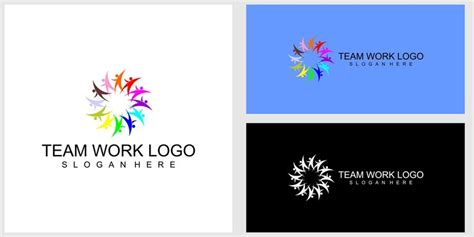 Premium Vector | Premium vector team work logo design corporate peoples ...