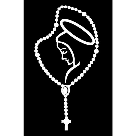 Virgin Mary Rosary Window Decal Bumper Sticker Car Truck Motorcycle