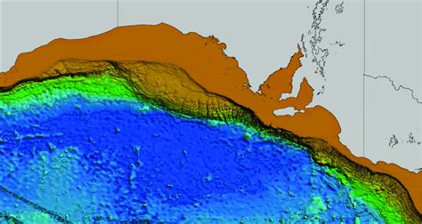 1 Bathymetry In The Great Australian Bight Grey Coastline Orange Download Scientific