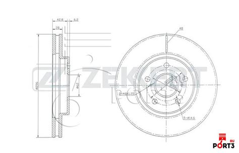 ZEKKERT BS5352 Тормозной диск