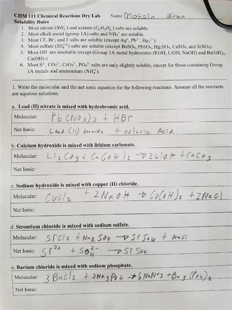 Solubility Rules Mnemonic