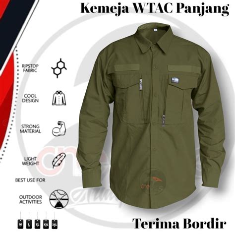 Jual Kemeja Pdl Tactical Wtac Mtac Lengan Panjang Pria Kemeja Kerja