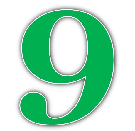 Number Nine Significance in Numerals and Colors Clipart PNG | PNG All
