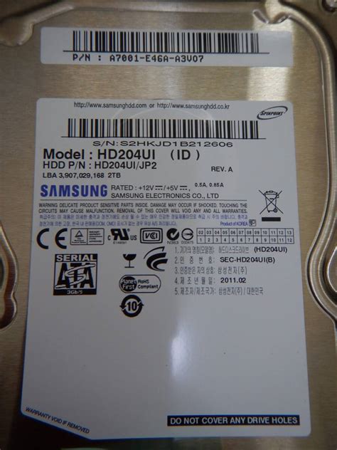 Yahoo!オークション - SAMSUNG 2TB HDD 2個セット HD204UI 3.5インチHD...