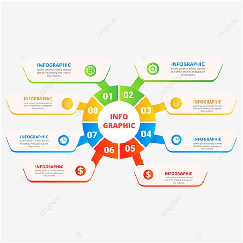 Business Infographic Steps Vector Art PNG Eight Steps Business