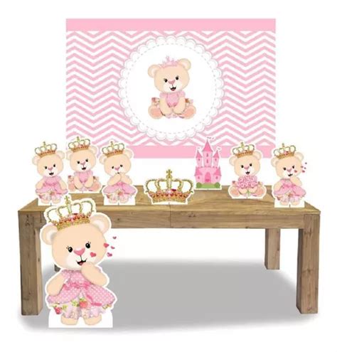 Kit Display Mdf Ursa Princesa 08 Pçs Painel Grande Parcelamento