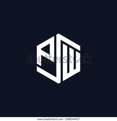 Psw Letter Logo Design Polygon Monogram Stock Vector Royalty Free