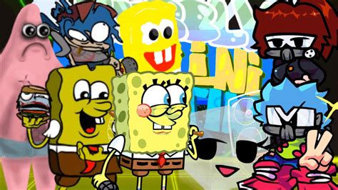 FNF FRIDAY NIGHT FUNKIN VS BUBBLY BIKINI BOATIN DEMO FNFMODS HARD Sponge Spongebob