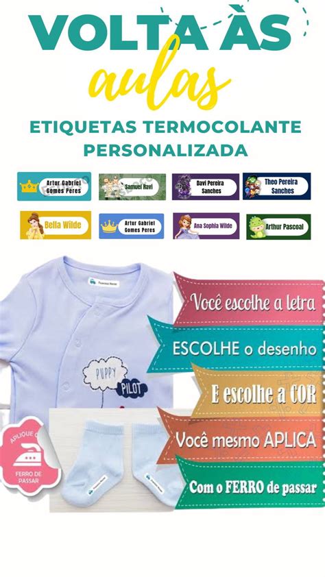 Etiqueta Personalizada Termocolante Para Roupa Nome Elo