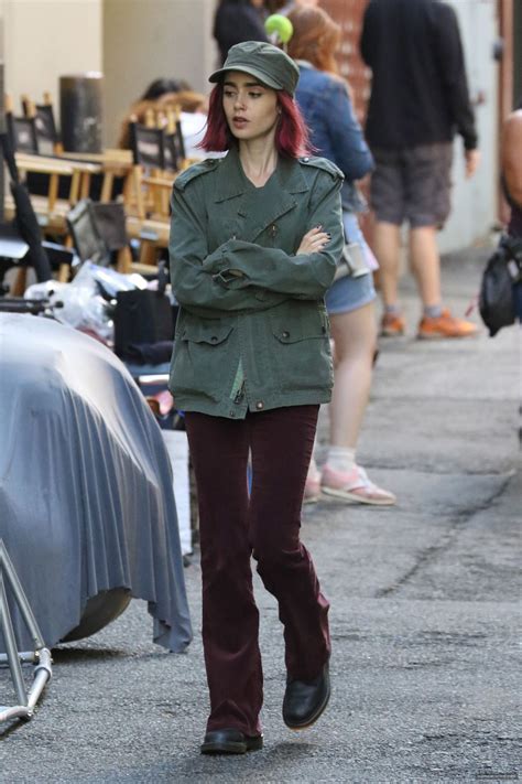 Lily Collins On The Set Of Okja In Vancouver August 2016 • Celebmafia