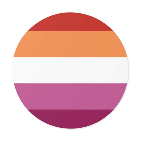 WLW Lesbian Pride Flag Round Vinyl Sticker Etsy