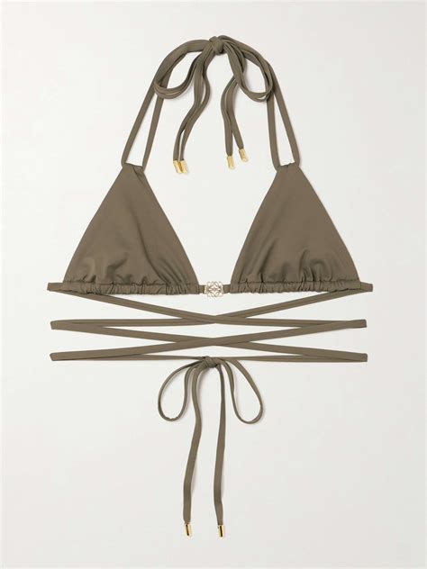 LOEWE Paula S Ibiza Embellished Triangle Bikini Top NET A PORTER