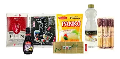 Kit Hot Roll Arroz Sudare Nori Tarê Tempero Panko Hashi H MercadoLivre