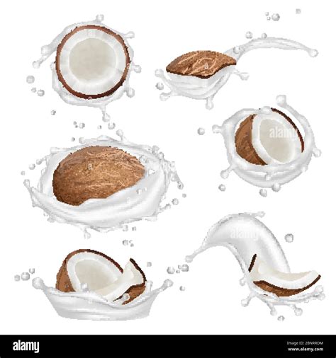 Yaourt Au Lait De Coco Banque Dimages Vectorielles Alamy