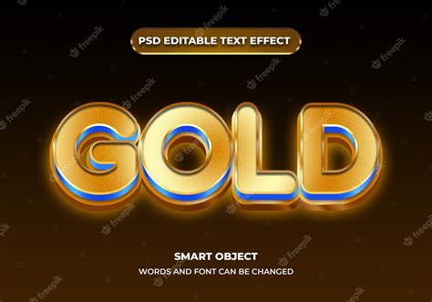 Premium Psd Gold 3d Editable Text Effect