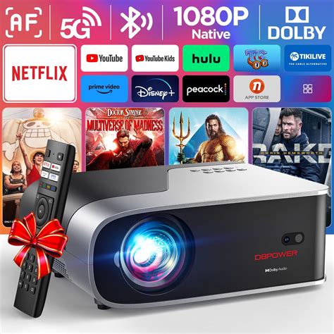 Amazon.com: [Netflix Officially/AI Auto Focus] Smart Projector with