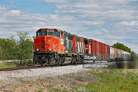 Short Line Railroad Train Operating In Kansas Stock Photo - Download ...