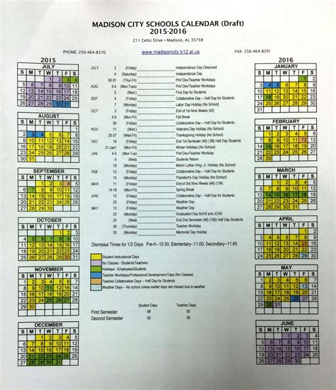 Madison City Schools Calendar 2025-25 - Jake Tucker