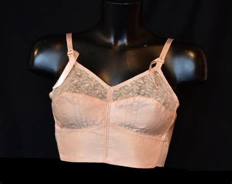 1960 S White Longline Bullet Bra By Gelmart Size Small B Cup Vintage