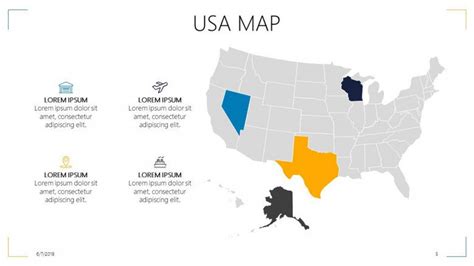 USA Map | Free PowerPoint Template