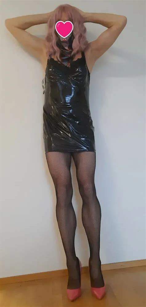 Sissy Sky In Black Latex Dress Nude Pics Xhamster