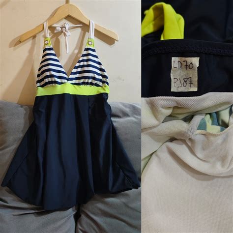 Bikini Swimsuit Baju Renang Tapi Leher Salur Ada Cup Bra Busa Olah Raga Baju Olahraga Di Carousell