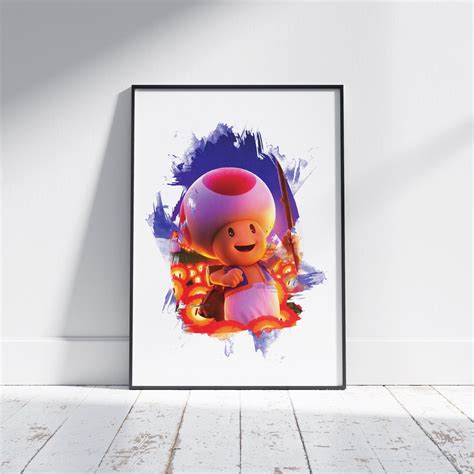 Toad Super Mario Bros Movie Poster Print - Etsy