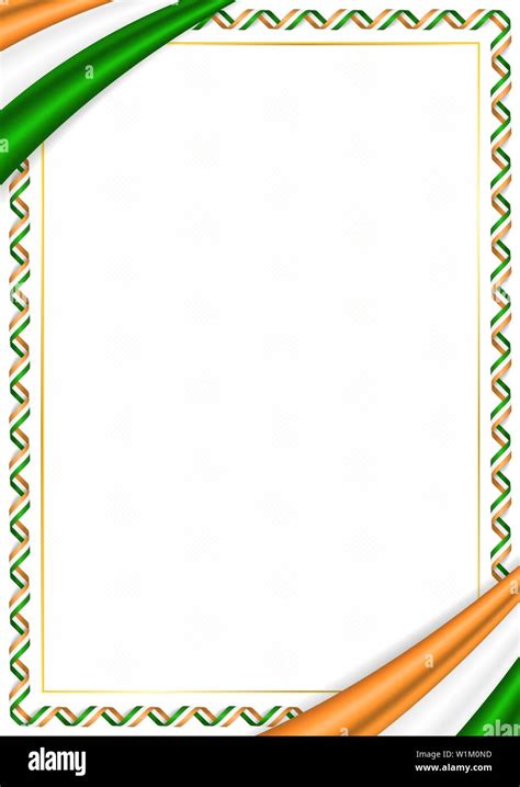 Border Made With India National Colors Template Elements For Your