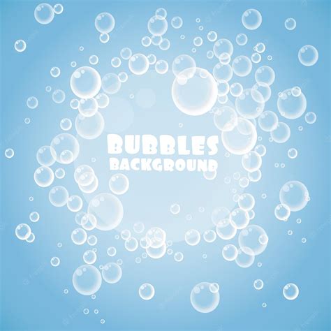 Fondo Azul De Burbujas Vector Premium