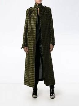 Hailey Baldwin Long Green Coat October Haider Ackermann