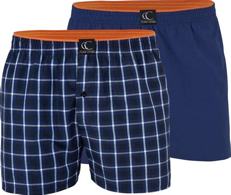 Clark Crown Wijde Boxershorts Pack Kleur Navy N Short In N Kleur