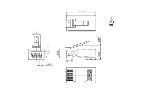 Разъем легкой оконцовки Hyperline RJ-45 8P8C под витую пару, категория ...