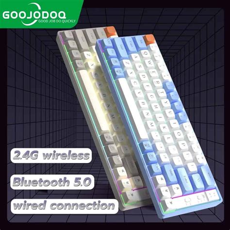 Teclado Mecânico Sem Fio Langtu GK65 Hot Swap PBT XDA 2 4GHz Bluetooth e Cabo Promotop