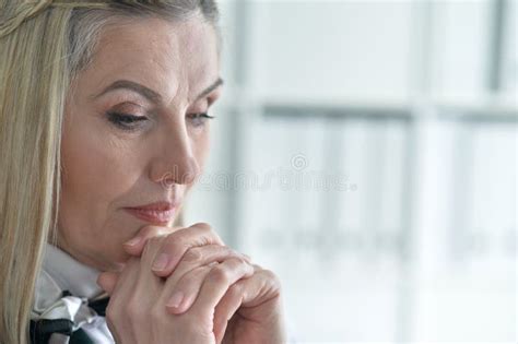 Upset Mature Woman Close Up Stock Image Image Of Lady Feeling