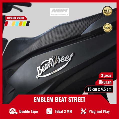 Jual Nsa Pcs Emblem Beat Street Stiker Beat Street Emblem Motor