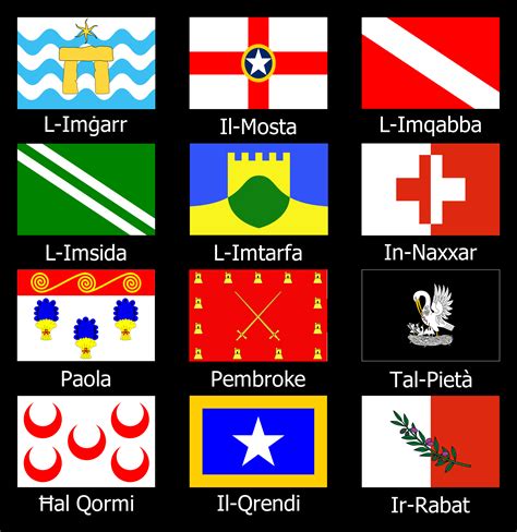 Flag of every Local Council in Malta (Source: Wikipedia) : r/vexillology