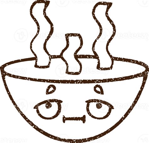 Hot Soup Charcoal Drawing 44923856 Png